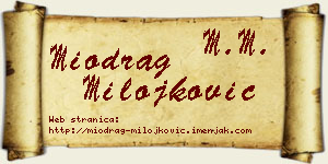 Miodrag Milojković vizit kartica